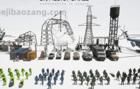 3D模型-100组游戏战争启示录人物角色武器车辆建筑物盔甲素材设计模板图三维模型合集