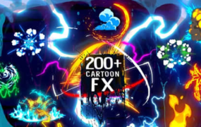 AE模板-220个手绘卡通能量电流火焰液体烟雾爆炸MG动画 Cartoon FX