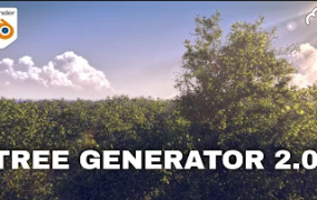 Blender插件-Tree Generator V2 三维绿植树木植物生成器