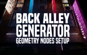 Blender插件-快速生成港风街道楼房巷子广告牌建筑模型合集 Back Alley Generator v1.1