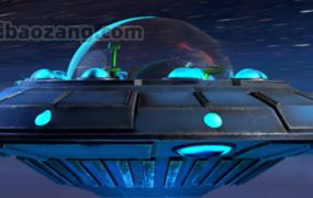 Blender模型-宇宙外星飞碟UFO飞船三维模型外太空星际科幻场景4K附材质贴图素材