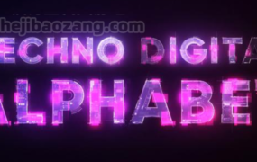 AE模板-赛博朋克风格科技全息现代字母数字动画工具包 Techno Digital Animated Alphabet