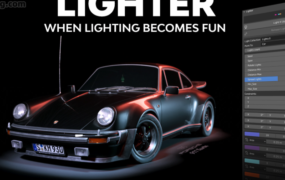 Blender插件-Lighter v1.0.7 三维场景模型照片灯光打光特效