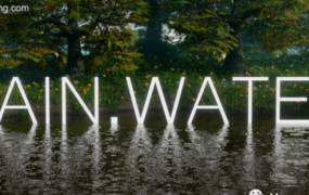 Blender插件-真实下雨水滴涟漪动画效果 Rain.Water v2.1