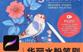 Procreate笔刷-时尚华丽水粉质感，真的好治愈！