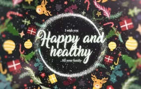 PR模板-圣诞节日元素高级文字片头动画 Christmas Titles