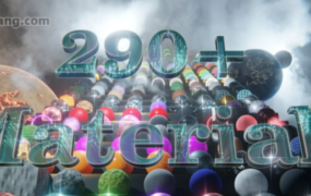 实用Blender插件-290+高级材质球预设包玻璃布料钢铁发光卡通科幻Advanced Material Pack V1.21